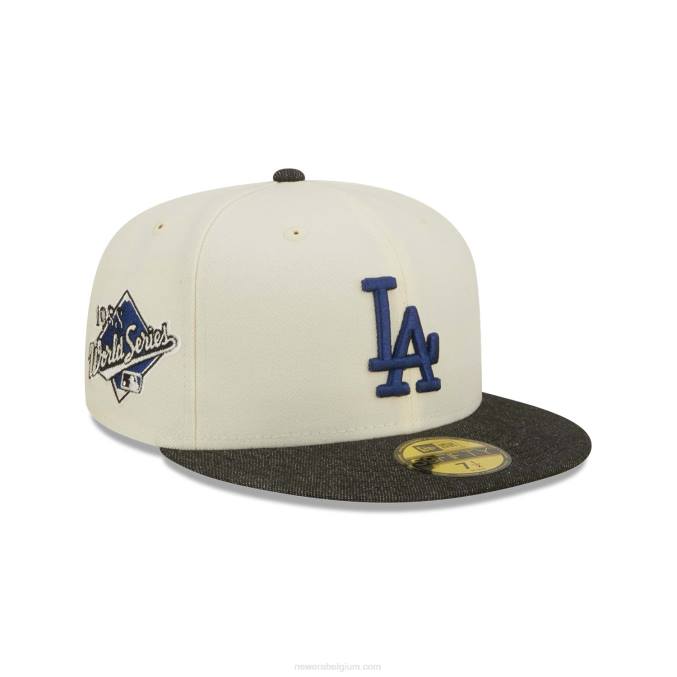 New Era la dodgers mlb zwart denim chroom wit 59fifty getailleerde pet BT24661