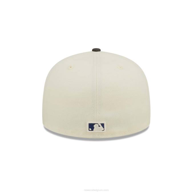 New Era la dodgers mlb zwart denim chroom wit 59fifty getailleerde pet BT24661
