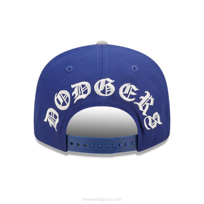 New Era la dodgers mlb zwarte letter boog blauwe 9fifty snapback pet BT241985