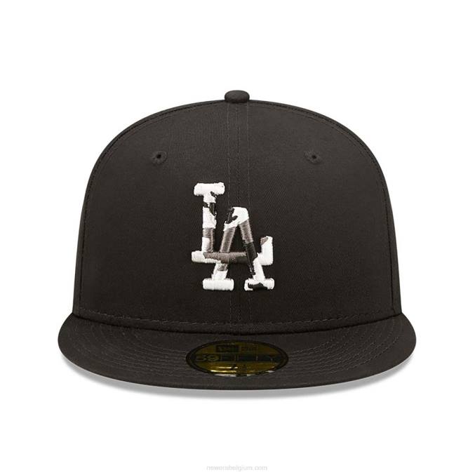 New Era la dodgers monocamo infill zwart 59fifty getailleerde pet BT24621