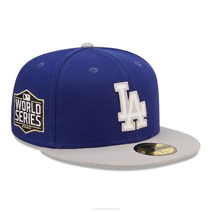 New Era la dodgers ne letterman blauwe 59fifty getailleerde pet BT2492