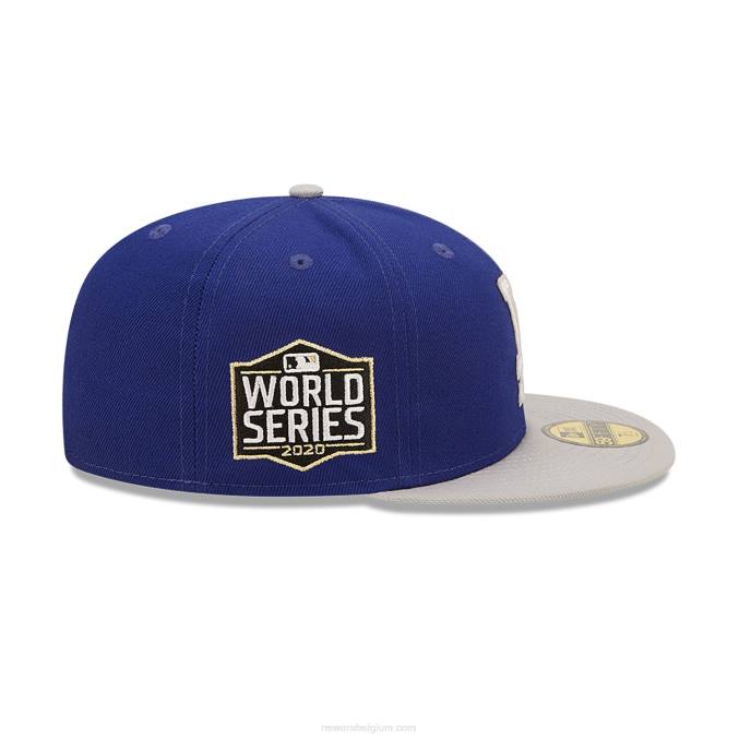 New Era la dodgers ne letterman blauwe 59fifty getailleerde pet BT2492