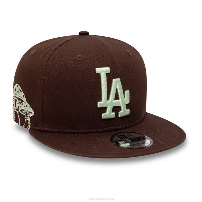 New Era la dodgers paddestoel patch donkerbruine 9fifty snapback pet BT241853