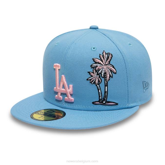 New Era la dodgers palm taco blauw 59fifty pet BT2426