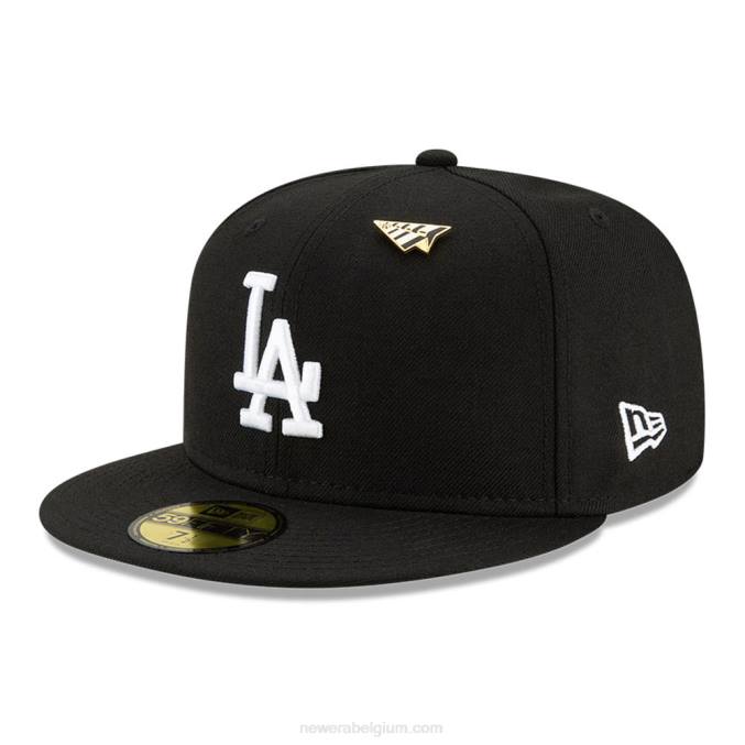 New Era la dodgers paper planes x mlb zwarte 59fifty getailleerde pet BT241117