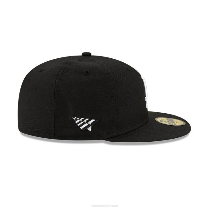 New Era la dodgers paper planes x mlb zwarte 59fifty getailleerde pet BT241117