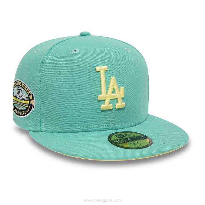 New Era la dodgers pastel turquoise 59fifty getailleerde pet BT241088