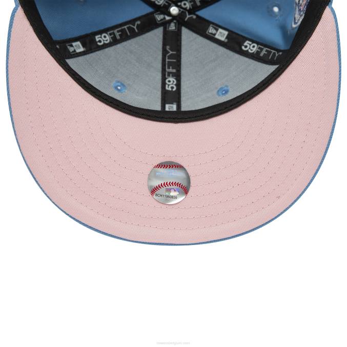 New Era la dodgers pastelblauwe 59fifty getailleerde pet BT241127