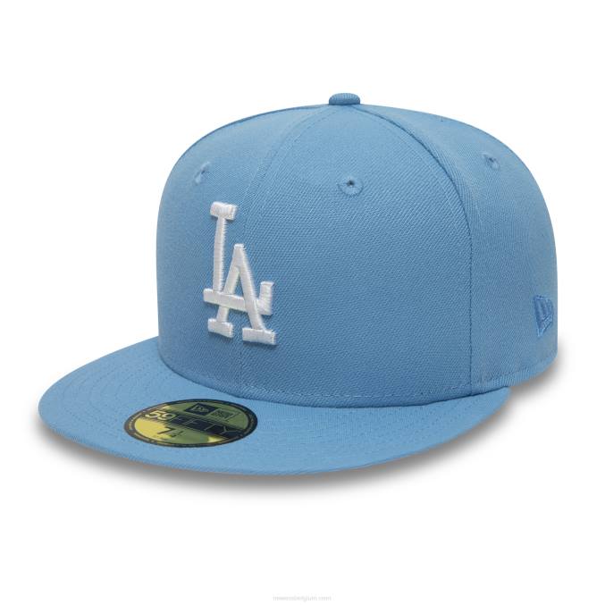 New Era la dodgers pastelblauwe 59fifty getailleerde pet BT241127