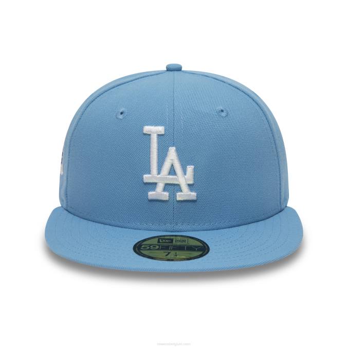 New Era la dodgers pastelblauwe 59fifty getailleerde pet BT241127
