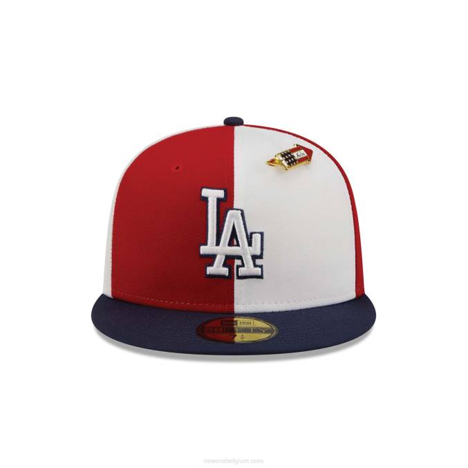 New Era la dodgers pinwheel americana rode 59fifty getailleerde pet BT24779