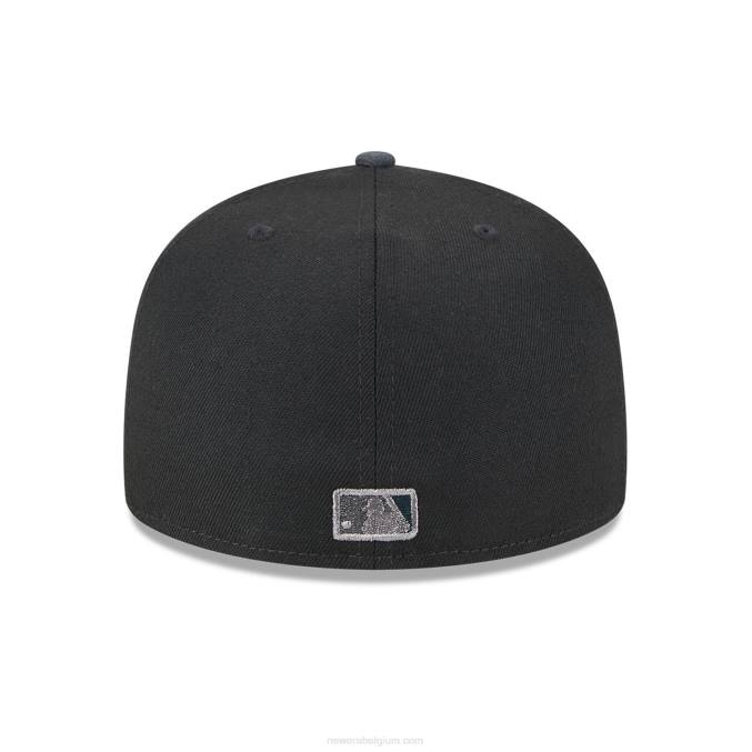 New Era la dodgers planetary zwarte 59fifty getailleerde pet BT24256