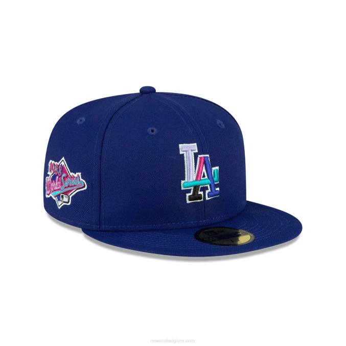 New Era la dodgers polarlights donkerblauwe 59fifty getailleerde pet BT24266
