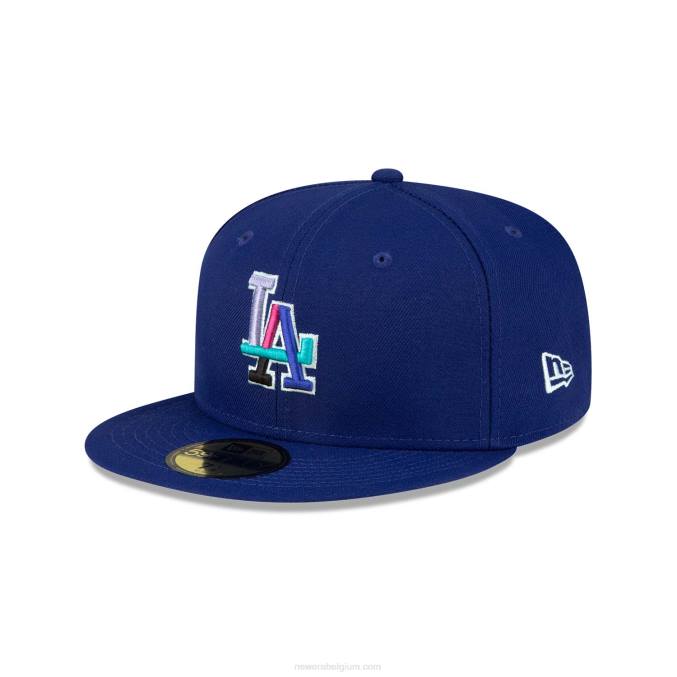 New Era la dodgers polarlights donkerblauwe 59fifty getailleerde pet BT24266