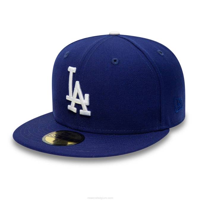 New Era la dodgers premium wollen blauwe 59fifty getailleerde pet BT2483