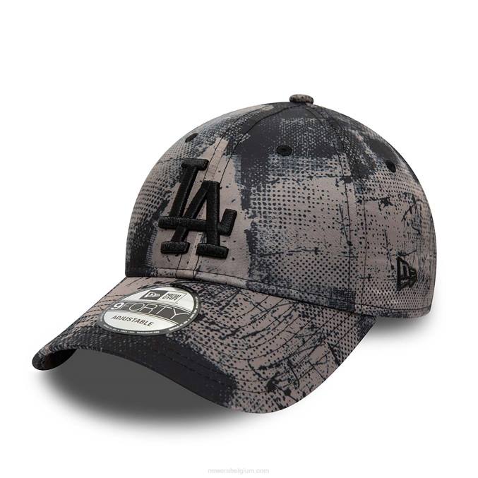 New Era la dodgers print zwarte 9forty verstelbare pet BT241643