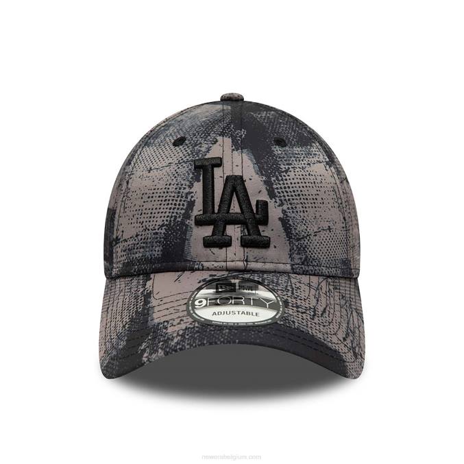 New Era la dodgers print zwarte 9forty verstelbare pet BT241643