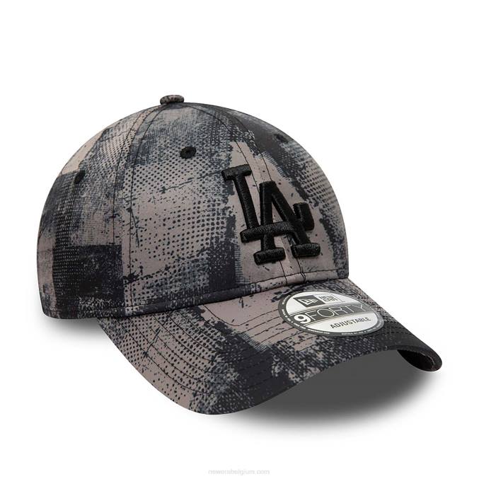 New Era la dodgers print zwarte 9forty verstelbare pet BT241643