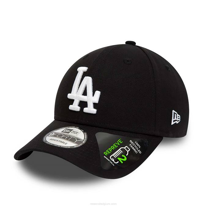 New Era la dodgers repreve league essentiële zwarte 9forty verstelbare pet BT241568