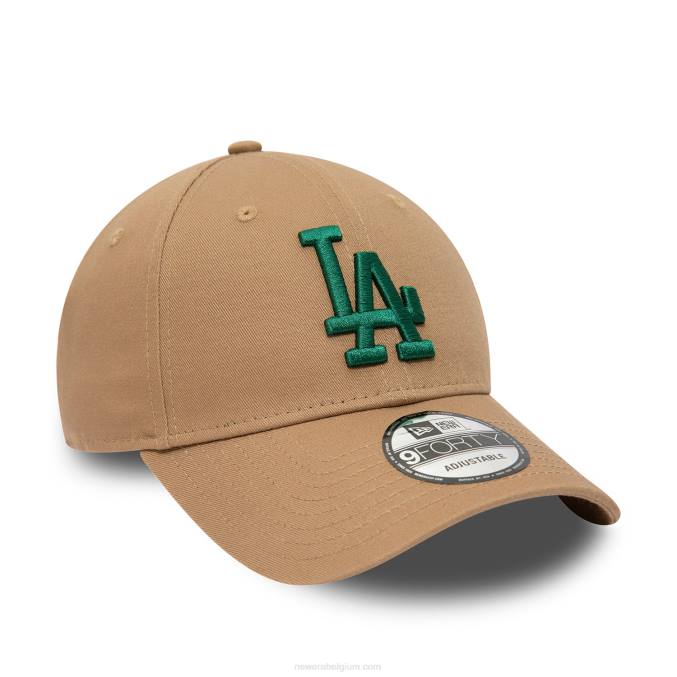 New Era la dodgers seizoensbruine 9forty verstelbare pet BT241734