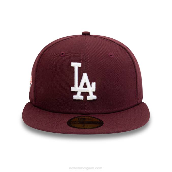 New Era la dodgers side patch kastanjebruine 59fifty pet BT24609