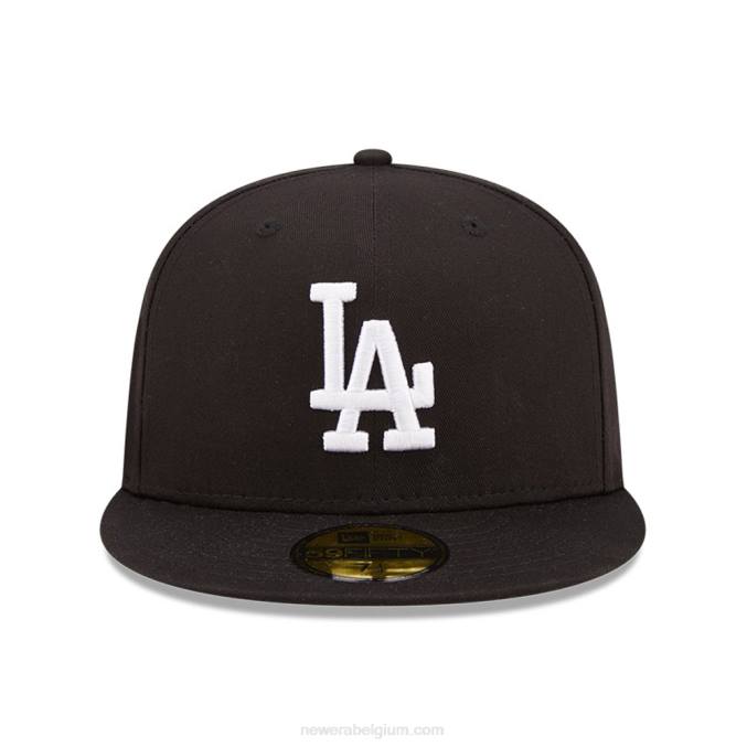 New Era la dodgers side patch zwart 59fifty getailleerde pet BT24537