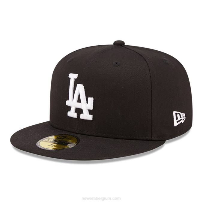 New Era la dodgers side patch zwart 59fifty getailleerde pet BT24537