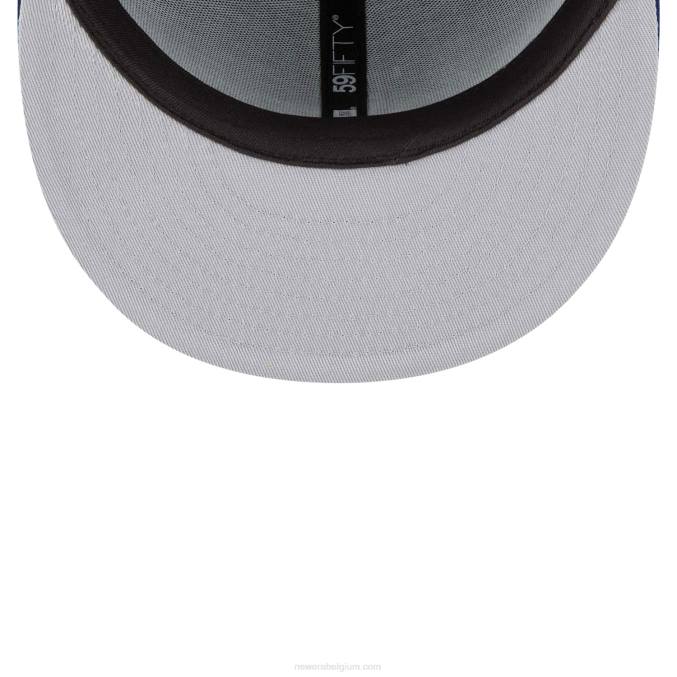 New Era la dodgers stateview donkerblauwe 59fifty getailleerde pet BT241398