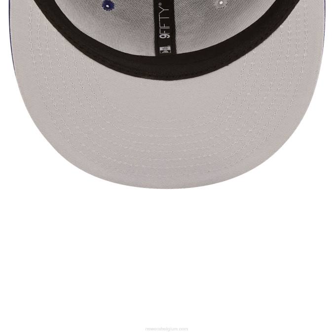 New Era la dodgers teamsplit donkerblauwe 9fifty snapback pet BT241886