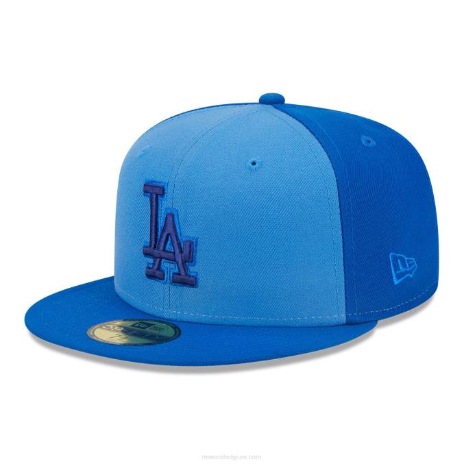 New Era la dodgers tri tone team blauwe 59fifty pet BT241098