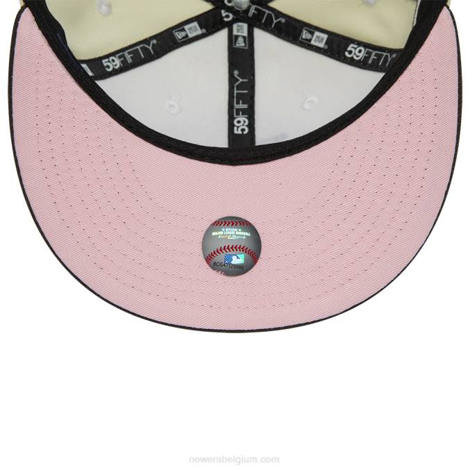 New Era la dodgers witte 59fifty getailleerde pet BT24726