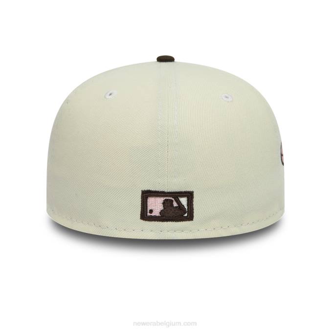 New Era la dodgers witte 59fifty getailleerde pet BT24726