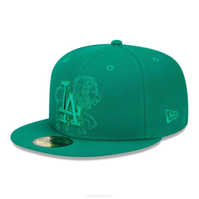 New Era la dodgers zodiac groen 59fifty getailleerde pet BT2468