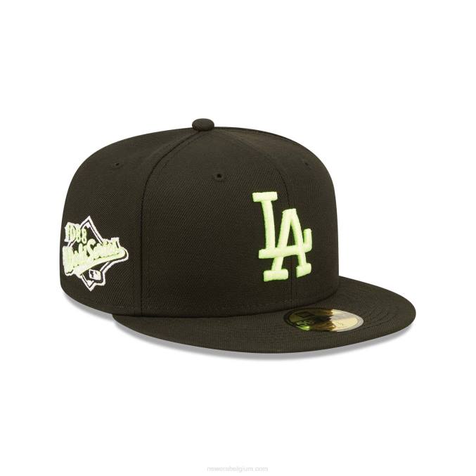 New Era la dodgers zomerpop zwart 59fifty getailleerde pet BT241140