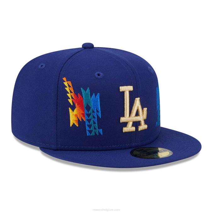 New Era la dodgers zuidwestelijke blauwe 59fifty getailleerde pet BT241357