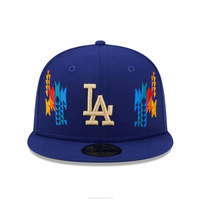 New Era la dodgers zuidwestelijke blauwe 59fifty getailleerde pet BT241357