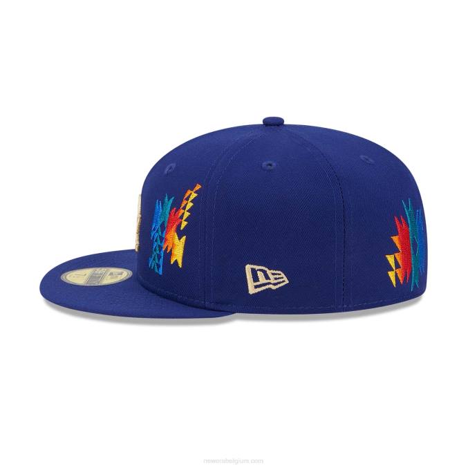 New Era la dodgers zuidwestelijke blauwe 59fifty getailleerde pet BT241357