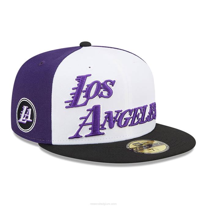 New Era la lakers authentics city edition witte 59fifty getailleerde pet BT24523