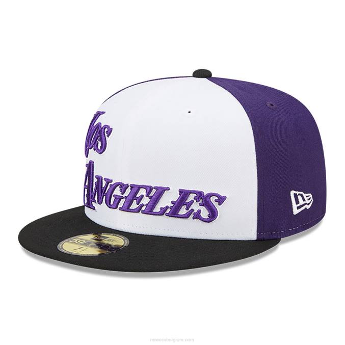 New Era la lakers authentics city edition witte 59fifty getailleerde pet BT24523