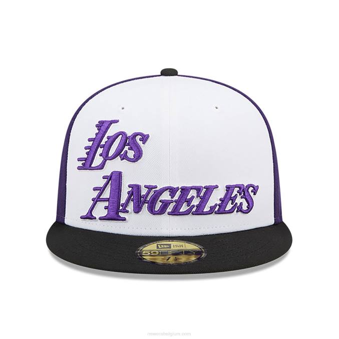 New Era la lakers authentics city edition witte 59fifty getailleerde pet BT24523