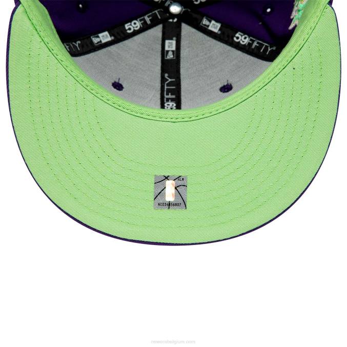 New Era la lakers citrus pop paarse 59fifty getailleerde pet BT2425