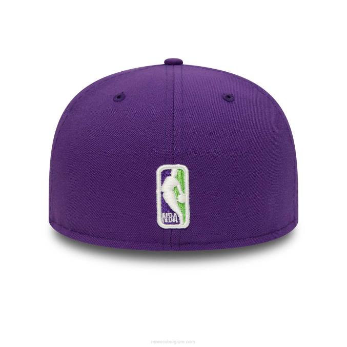 New Era la lakers citrus pop paarse 59fifty getailleerde pet BT2425