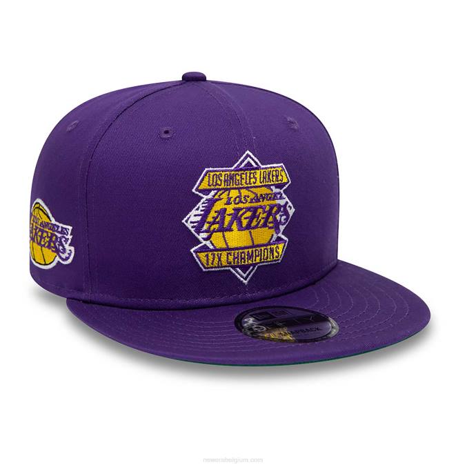 New Era la lakers diamond patch paarse 9fifty snapback pet BT241879