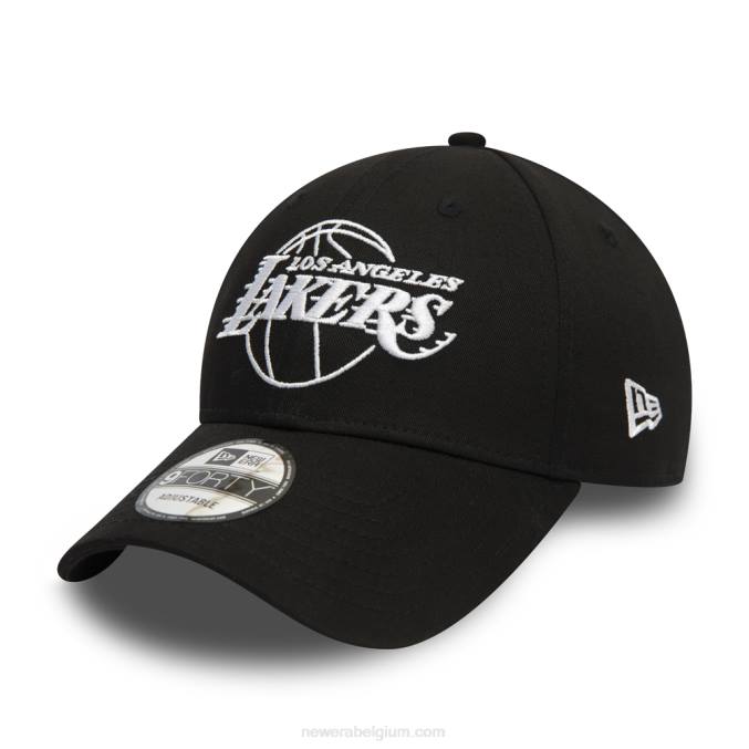 New Era la lakers essential outline zwarte 9forty pet BT241803