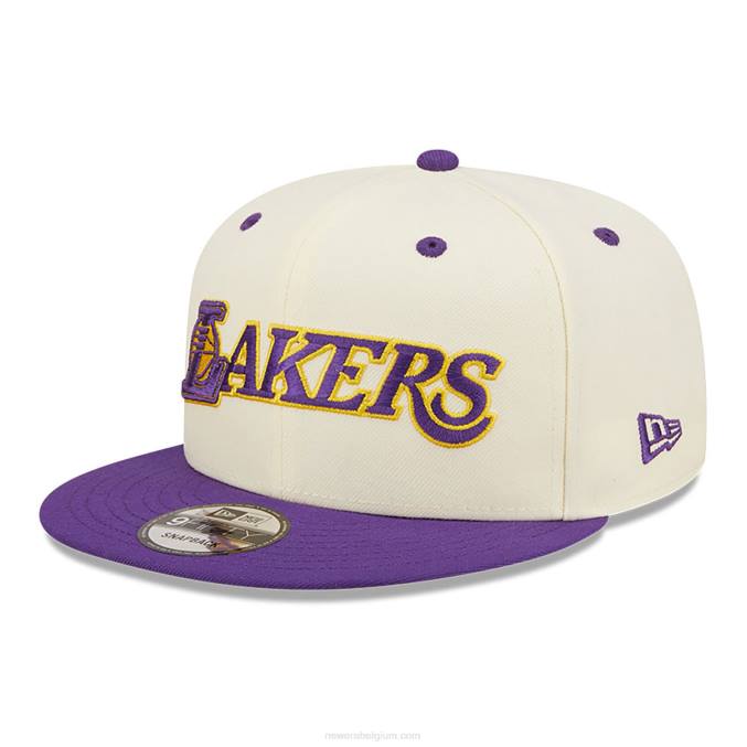 New Era la lakers logo blend witte 9fifty snapback pet BT242010