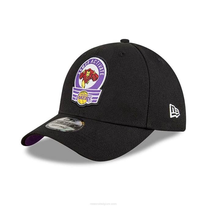 New Era la lakers nba x marvel iron man zwarte 9forty verstelbare pet BT241579