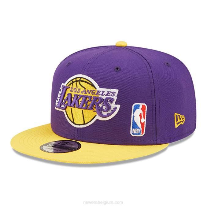New Era la lakers nba zwarte letter boog paarse 9fifty snapback pet BT242041