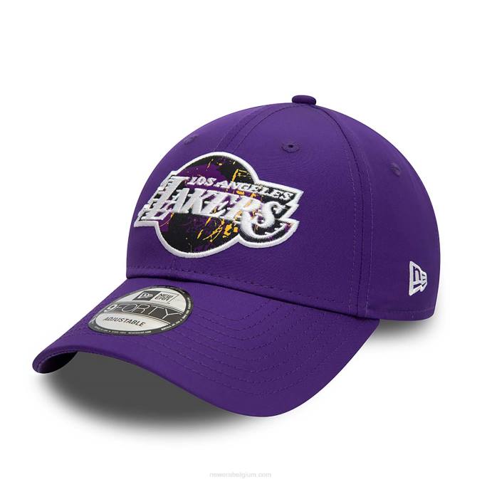 New Era la lakers print infill paarse 9forty verstelbare pet BT241566