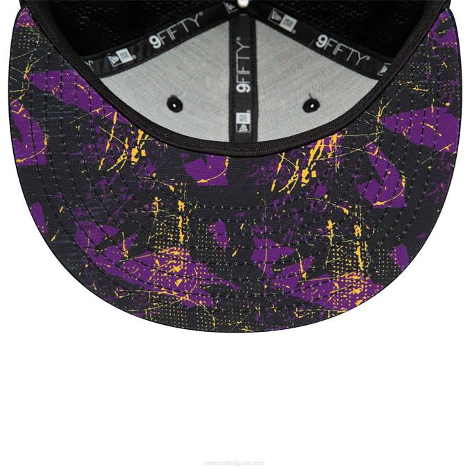 New Era la lakers print infill zwarte 9fifty snapback cap BT242136