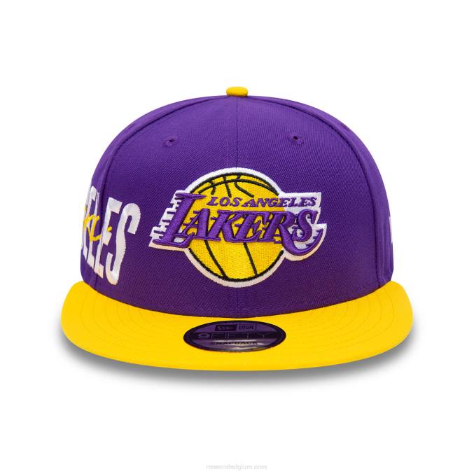 New Era la lakers side font paarse 9fifty snapback pet BT242026